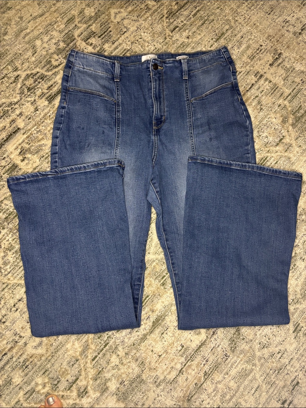 True Craft Hippie Vibe 70s Vibe High Waist Flair Leg Size 16 Jeans.